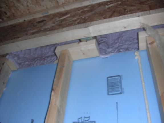 Basement joist ends spray foam