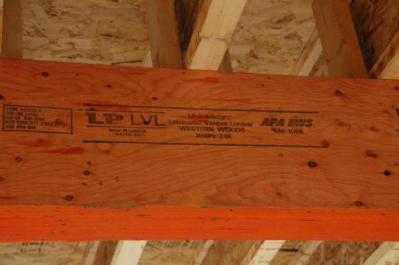 Laminated wood beam