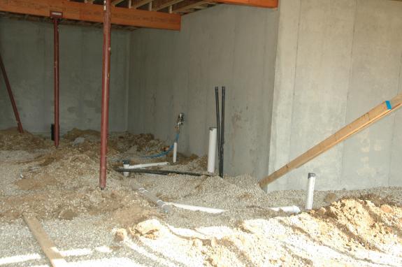 Basement rough plumbing #1