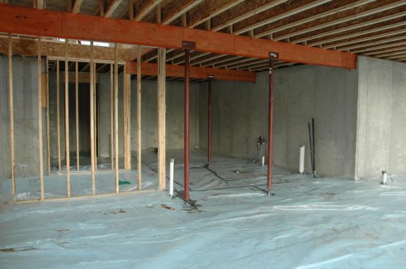 Basement slab insulation