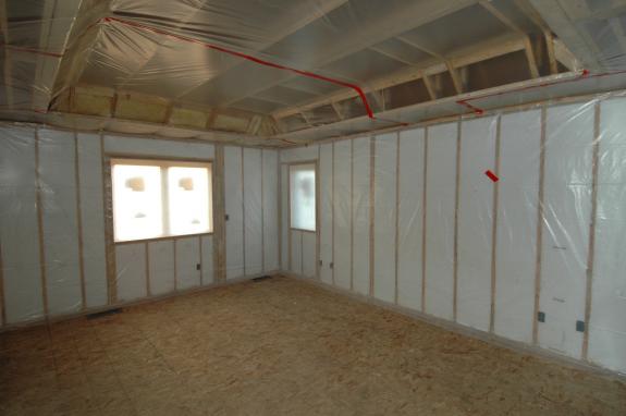 Blown-in Blanket Insulation - Master Bedroom