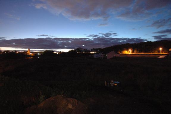 Night view from deck