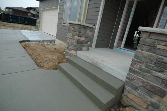 Front stairs and pillars