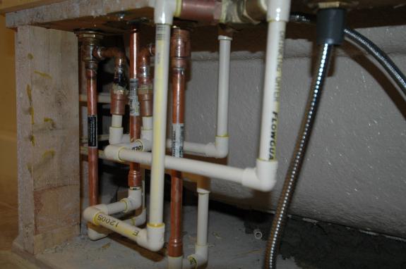 Plumbing for the soaking tub