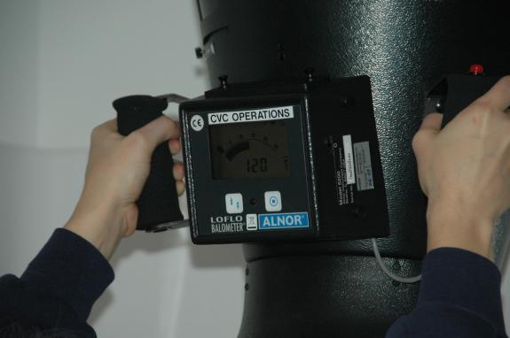 Balometer readout close-up