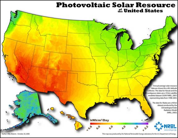 Solar intensity map